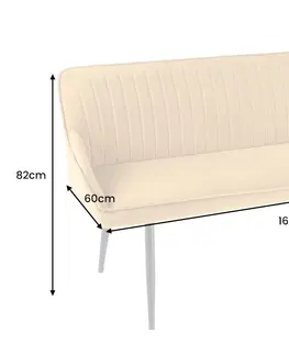 Lavice do jedálne LuxD Dizajnová lavica Esmeralda 160 cm horčicový zamat