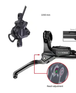 bicykle Súprava hydraulických bŕzd Tektro HD-E350 2250 mm na nákladný elektrobicykel Longtail R500 E
