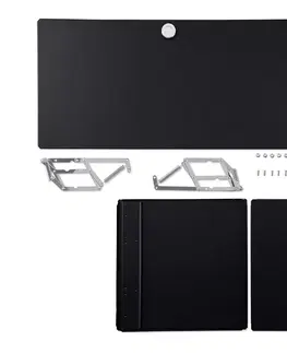 Furniture Doplnková súprava kovových výklopných dosiek »CN3«, čierna
