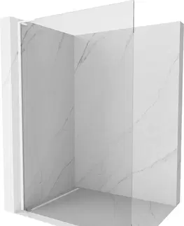 Sprchové dvere MEXEN/S - Kioto L Sprchová zástena WALK-IN 55 x 200, transparent, biela 800-055-103-20-00