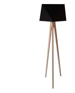 Lampy  Stojacia lampa BAKARO 1xE27/60W/230V borovica čierna 