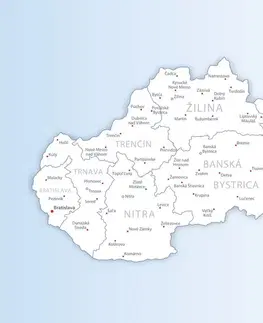 Obrazy mapy Obraz mapa Slovenskej republiky