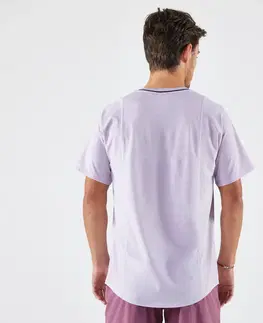 bedminton Pánske tenisové tričko Dry Gaël Monfils s krátkym rukávom fialové