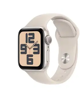 Inteligentné hodinky Apple Watch SE GPS 40mm hviezdna biela , hliníkové puzdro so športovým remienkom hviezdna biela - ML MR9V3QCA