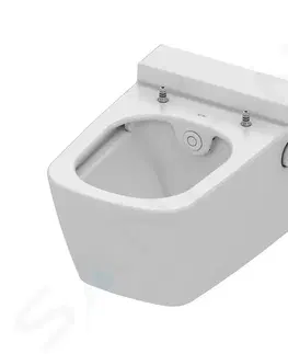 Záchody GEBERIT - Duofix Modul na závesné WC s tlačidlom Sigma20, biela/lesklý chróm + Tece One - sprchovacia toaleta a doska, Rimless, SoftClose 111.300.00.5 NT4