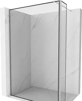 Sprchové dvere MEXEN/S - Kyoto Sprchová zástena WALK-IN 130 x 30 cm, čierny vzor, chróm 800-130-212-01-70-030