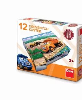 Drevené hračky DINO - Tatra 12 drevených licenčných kociek
