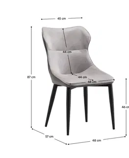 Stoličky Jedálenská stolička, svetlosivá/tmavosivá/čierna, TABITA