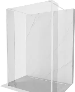 Sprchové dvere MEXEN/S - Kioto Sprchová zástena WALK-IN voľne stojaca 115 x 30 x 30 cm, transparent, biela 800-115-030-222-20-00-030