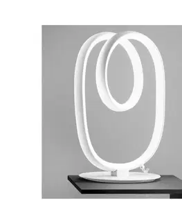Lampy Gea Luce Gea Luce DIVA L BIANCO SATINATO-LED Stmievateľná stolná lampa DIVA 17W/230V biela 