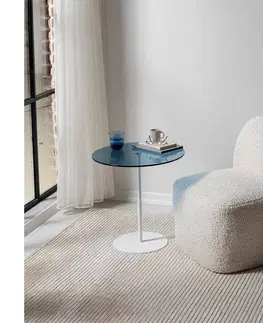 Odkladacie stolíky  Odkladací stolík CHILL 50x50 cm biela/modrá 