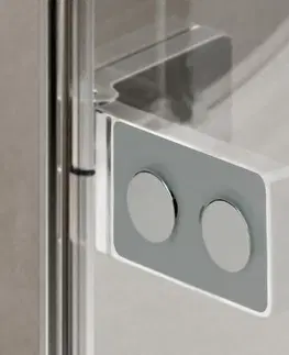 Sprchovacie kúty MEREO - Sprchové dvere, Novea, 90x200 cm, chróm ALU, sklo Číre, pravé prevedenie CK10211ZP