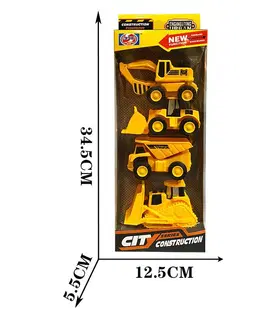 Hračky - dopravné stroje a traktory MAC TOYS - Stavebné stroje 4ks