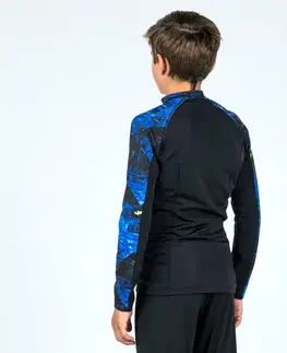 surf Tričko s ochranou proti UV žiareniu 500 Vortex s dlhým rukávom čierne
