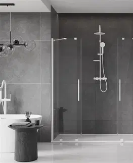Sprchovacie kúty MEXEN/S - Velar Duo posuvné sprchové dvere 200, transparent, białe 871-200-000-02-20