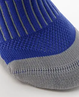 hokej Detské vysoké ponožky na rugby R500 modré indigo