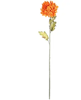 Kvety Umelá chryzantéma, v. 74 cm, oranžová