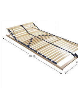 Rošty do postelí KONDELA Twinflex New polohovateľný lamelový rošt 80x200 cm brezové drevo / plast