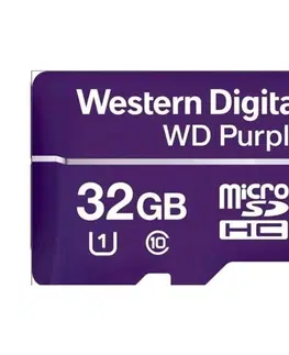 Pamäťové karty WD 32 GB Purple microSDXC card Class10 (80 MB/50 MB)