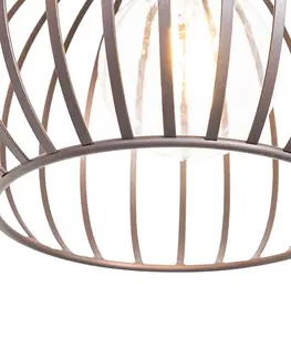 Zavesne lampy Moderná závesná lampa hnedá 3-svetlá - Sapphira