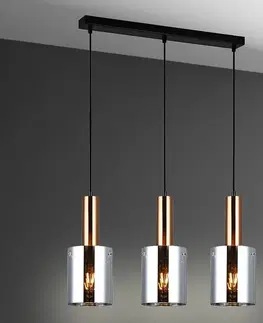 Moderné lampy do obývačky Luster Sardo PND-5581-3-BRO+SG LW3