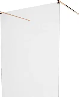 Sprchové dvere MEXEN/S - KIOTO samostatne stojaca sprchová zástena 120 x 200, transparent 8 mm, ružové zlato 800-120-002-60-00