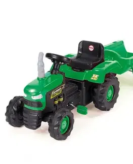 Hračky na záhradu Dolu Detský traktor šliapací s vlečkou, zelená