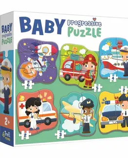 Puzzle Trefl Baby puzzle Povolania a vozidlá, 6v1 (2-6 dielikov)