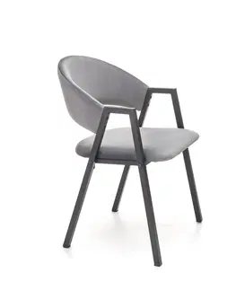 Jedálenské stoličky HALMAR K473 jedálenská stolička sivá / čierna