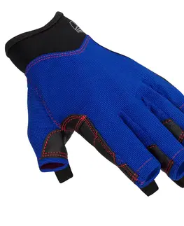 jachting Bezprstové rukavice 500 na jachting modré