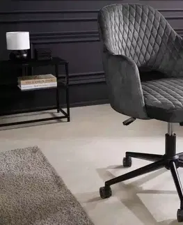 Kancelárske stoličky LuxD Dizajnová kancelárska stolička Laney sivý zamat