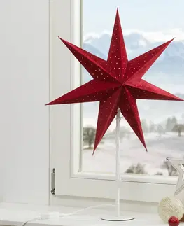 Vianočné svetelné hviezdy Markslöjd Stojaca hviezda Clara hviezda červená podstavec b
