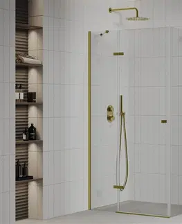 Sprchovacie kúty MEXEN/S - Roma sprchovací kút 100 x 90, transparent, zlatá - 854-100-090-50-00 854-100-090--50-00