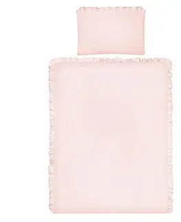 Obliečky Belisima Detské bavlnené obliečky do postieľky Pure ružová, 90 x 120 cm, 40 x 60 cm