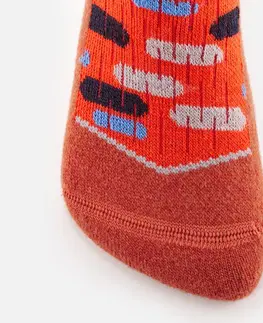 snowboard Detské lyžiarske ponožky 100 oranžové
