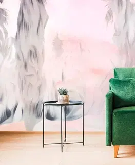Abstraktné tapety Tapeta pastelová abstrakcia lesa
