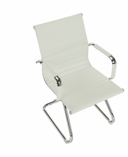 Kancelárske stoličky KONDELA Azure 2 New Typ 2 kancelárske kreslo s podrúčkami biela