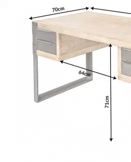 Písacie stoly LuxD Dizajnový písací stôl Unity 135 cm