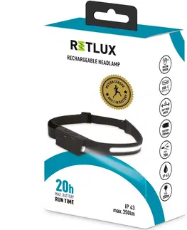 Svetlá a baterky Retlux RPL 700 Športová nabíjacia LED COB čelovka, dosvit 70 m, výdrž 20 hodín