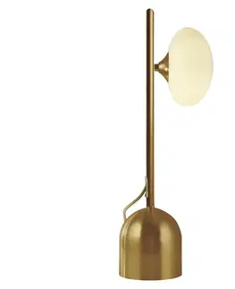 Lampy Searchlight Searchlight EU94040-1GO - Stolná lampa PEBBLE 1xG9/7W/230V zlatá 