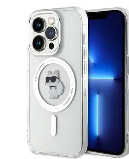 Puzdrá na mobilné telefóny Puzdro Karl Lagerfeld IML Choupette MagSafe pre Apple iPhone 15 Pro, transparentné 57983116843