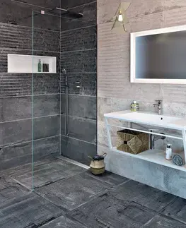 Kúpeľňa SAPHO - SKA konzola pod umývadlo/pod dosku 900x400x460, biela mat, s bielou MDF policou SKA113
