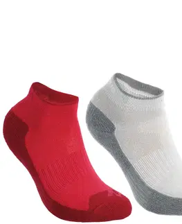 ponožky Detské nízke turistické ponožky MH100 2 páry ružové a sivé