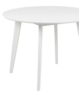 Jedálenské stoly Stôl Kobi Okrúhly 105 Biely