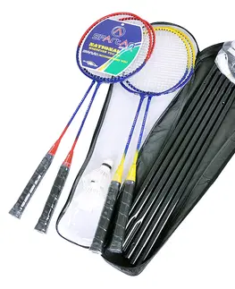 Badmintonové rakety Badmintonový set so sieťou Spartan pre 4 hráčov - 4 rakety