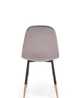 Jedálenské stoličky HALMAR K379 jedálenská stolička sivá / čierna