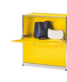Buffets & Sideboards Kovová odkladacia skrinka »CN3« s 2 výklopnými priehradkami, žltá