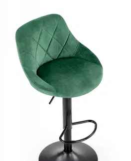 Barové stoličky Barová stolička H101 Halmar Tmavo zelená