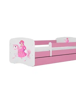 Jednolôžkové postele Detská Posteľ. Babydreams+Sz+M Ružová 80x180 1 Princezn