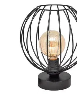 Lampy  Stolná lampa MERCURE 1xE27/60W/230V čierna 